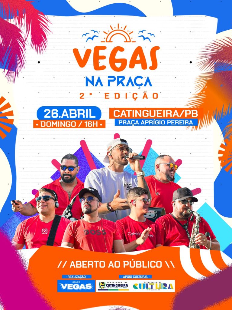 Vegas na Praça terá segunda edição no dia 26 de abril em Catingueira