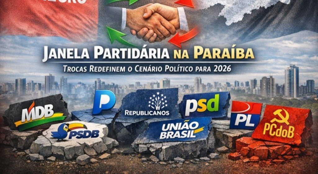 Janela partidária na Paraíba reorganiza forças políticas e redefine o peso dos partidos para 2026