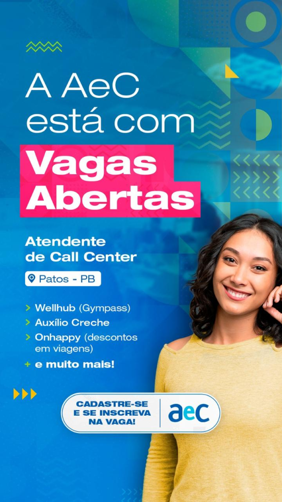AeC abre 150 vagas para atendente de call center em Patos