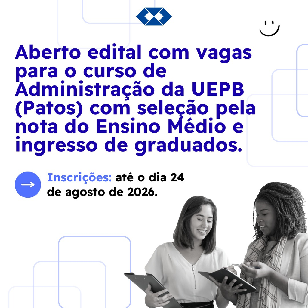 UEPB abre inscrições para ingresso de graduados e seleção pela nota do Ensino Médio