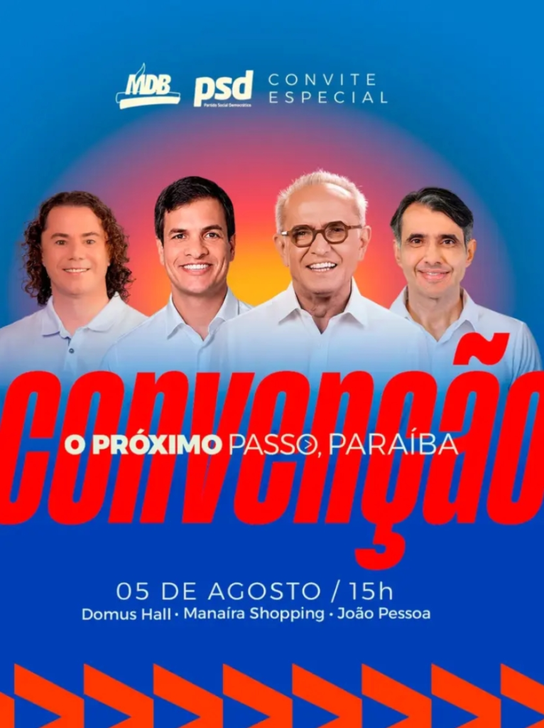 MDB oficializa nesta quarta candidatura de Cícero Lucena ao Governo da Paraíba
