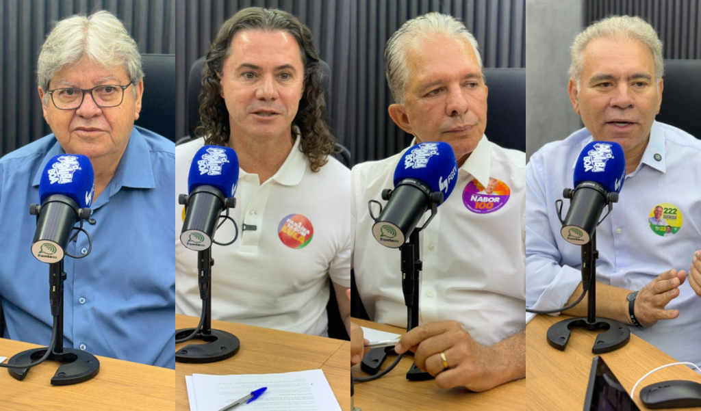 Pesquisa Data Ranking/Fonte83: João lidera com 58,1%, Veneziano tem 40,1%, Nabor 20,8% e Queiroga 11,5%